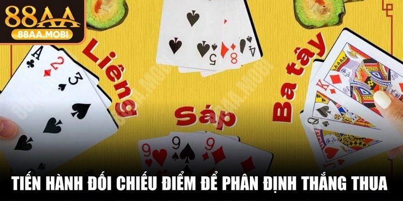 Tiến hành đối chiếu tổng điểm để phân định thắng thua nhanh
